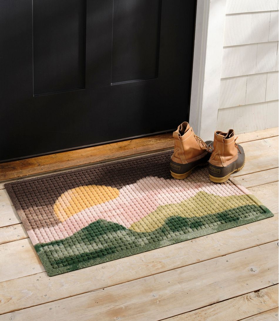 L.L.Bean New | Printed Recycled Waterhog Doormat, Sunset