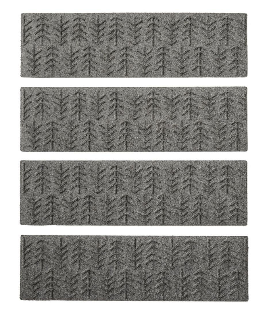 L.L.Bean New | Everyspace Recycled Waterhog Mat, Stair Treads, Set of Four, Trees