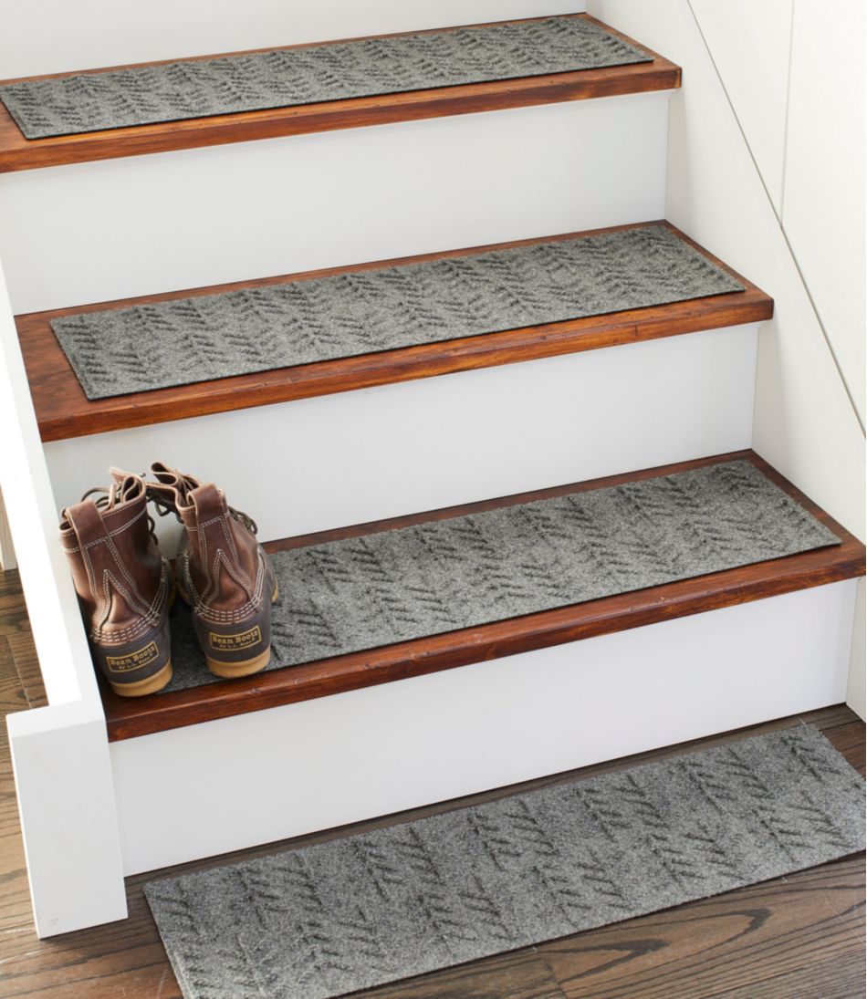L.L.Bean New | Everyspace Recycled Waterhog Mat, Stair Treads, Set of Four, Trees