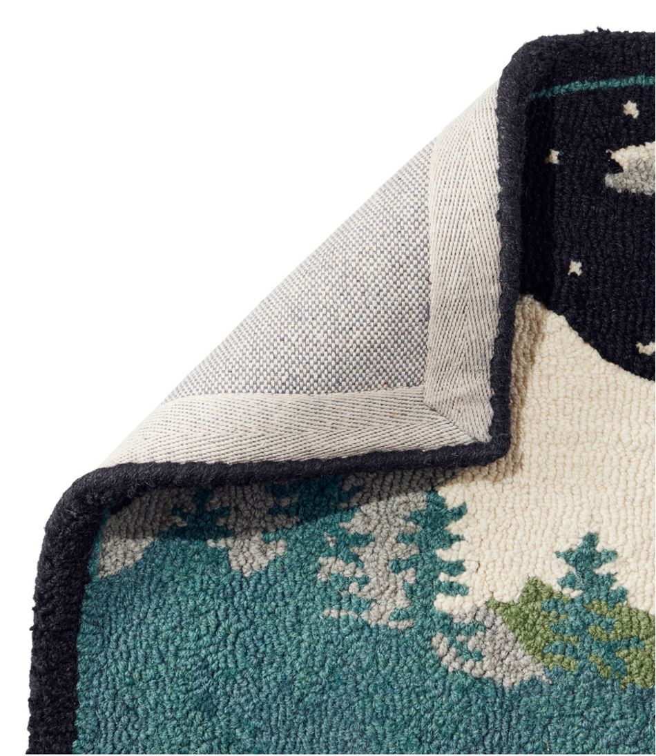 L.L.Bean US | Wool Hooked Novelty Rug, Winter Woods