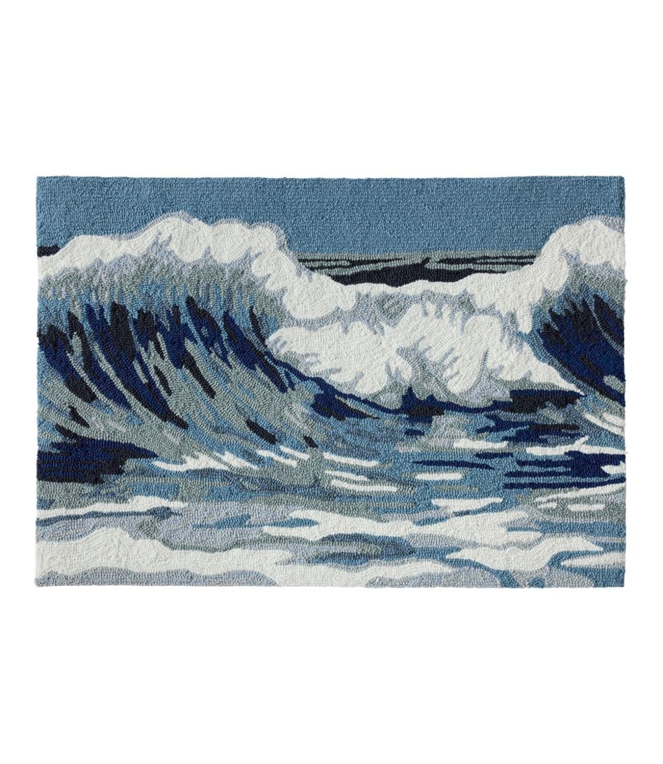 L.L.Bean Discount | Indoor/Outdoor Vacationland Rug, Ocean Waves