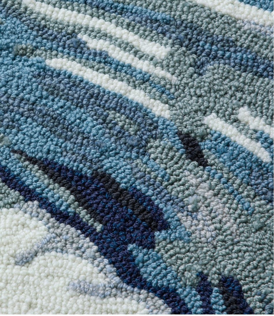 L.L.Bean Discount | Indoor/Outdoor Vacationland Rug, Ocean Waves