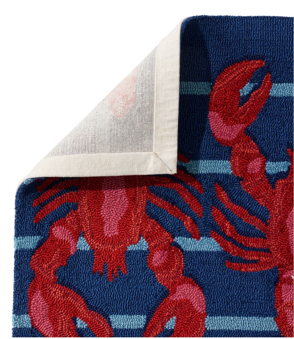 L.L.Bean New | Indoor/Outdoor Vacationland Rug, Lobsters