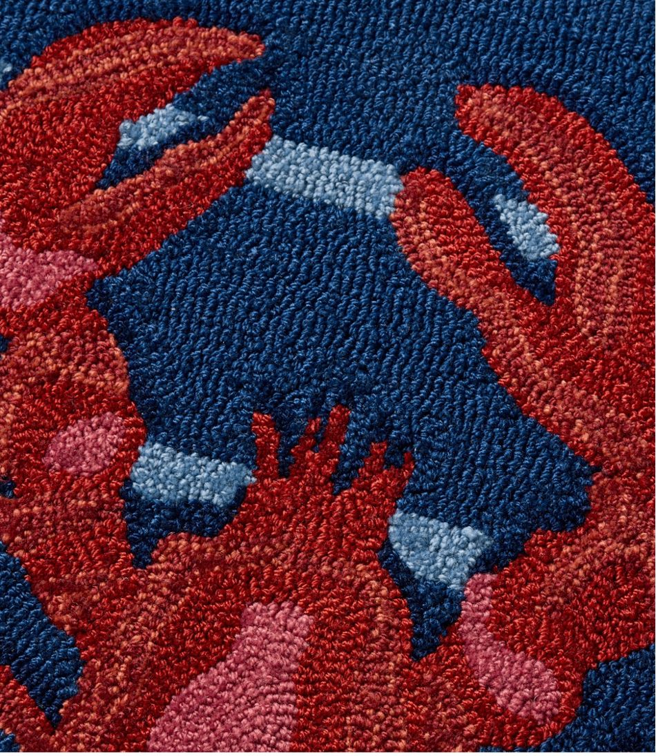 L.L.Bean New | Indoor/Outdoor Vacationland Rug, Lobsters