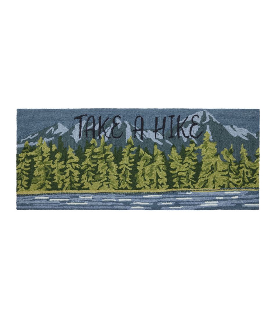 L.L.Bean Sale | Indoor/Outdoor Vacationland Runner, Lakeside Mountain Scene