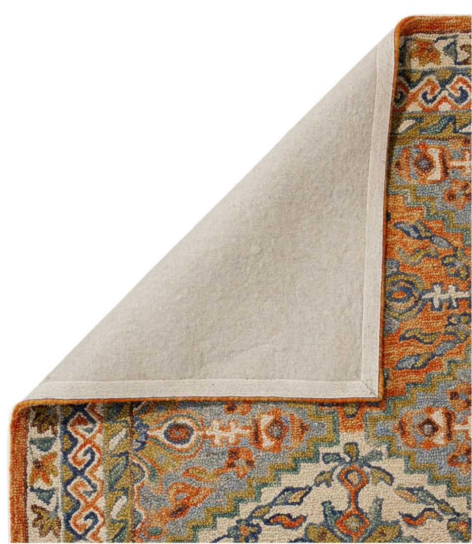 L.L.Bean Discount | Bordered Medallion Wool Tufted Rug