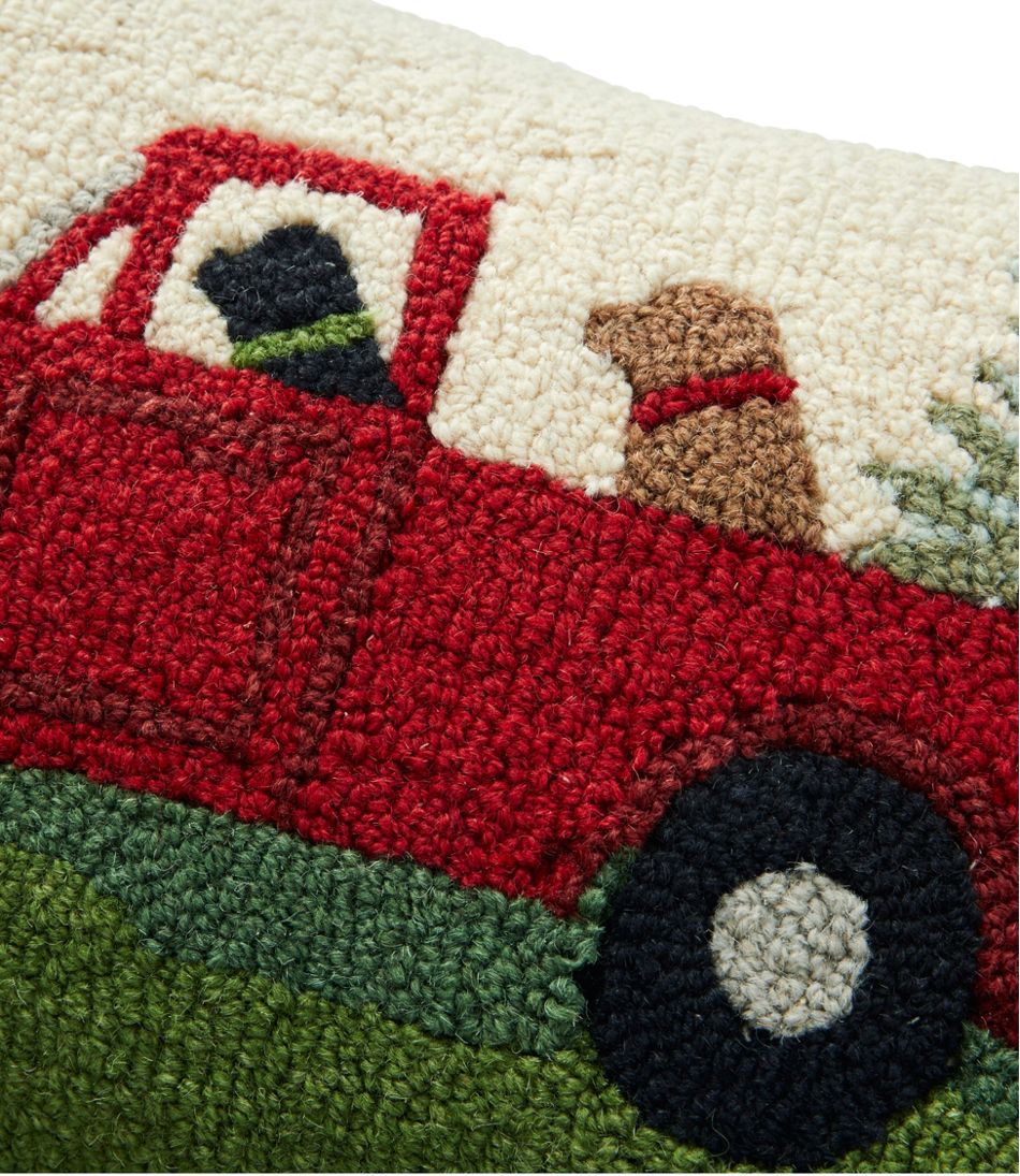 L.L.Bean For Sale | Wool Hooked Throw Pillow, Dog Trio, 14" x 20"
