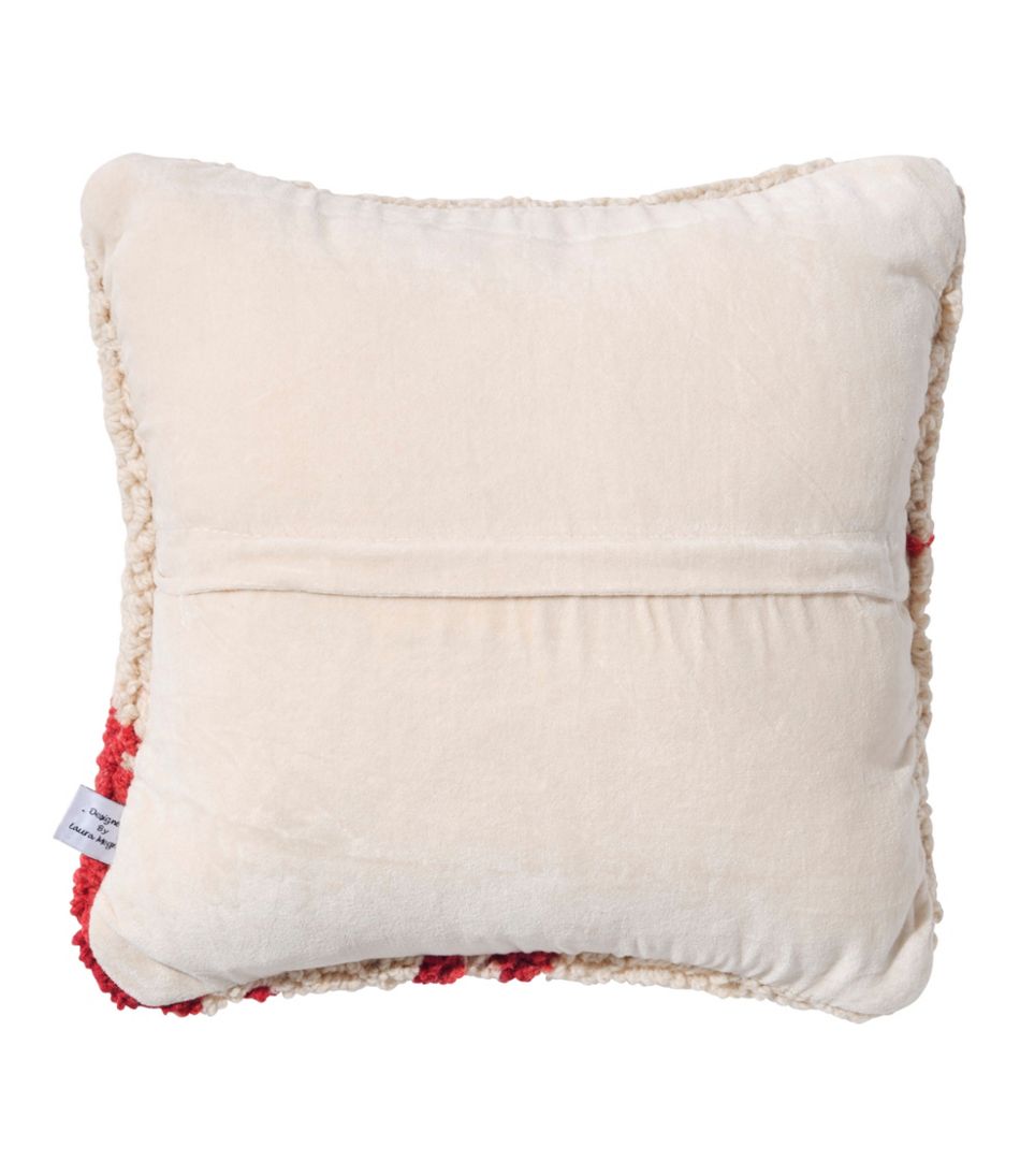 L.L.Bean Discount | Wool Hooked Throw Pillow, Red Lobster, 14" x 14"