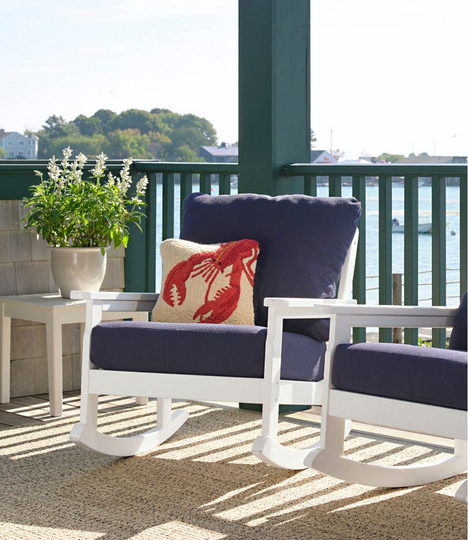 L.L.Bean Discount | Wool Hooked Throw Pillow, Red Lobster, 14" x 14"