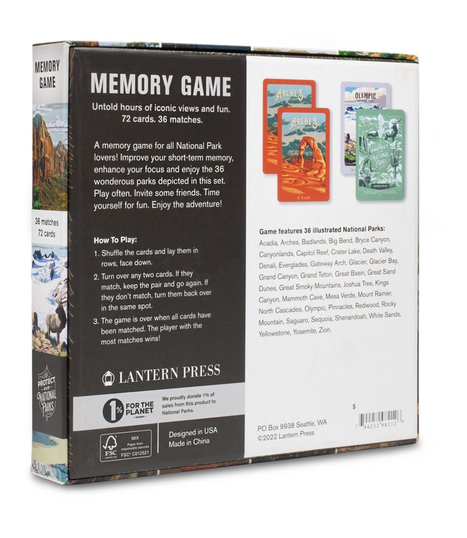 L.L.Bean Discount | National Parks Memory Game