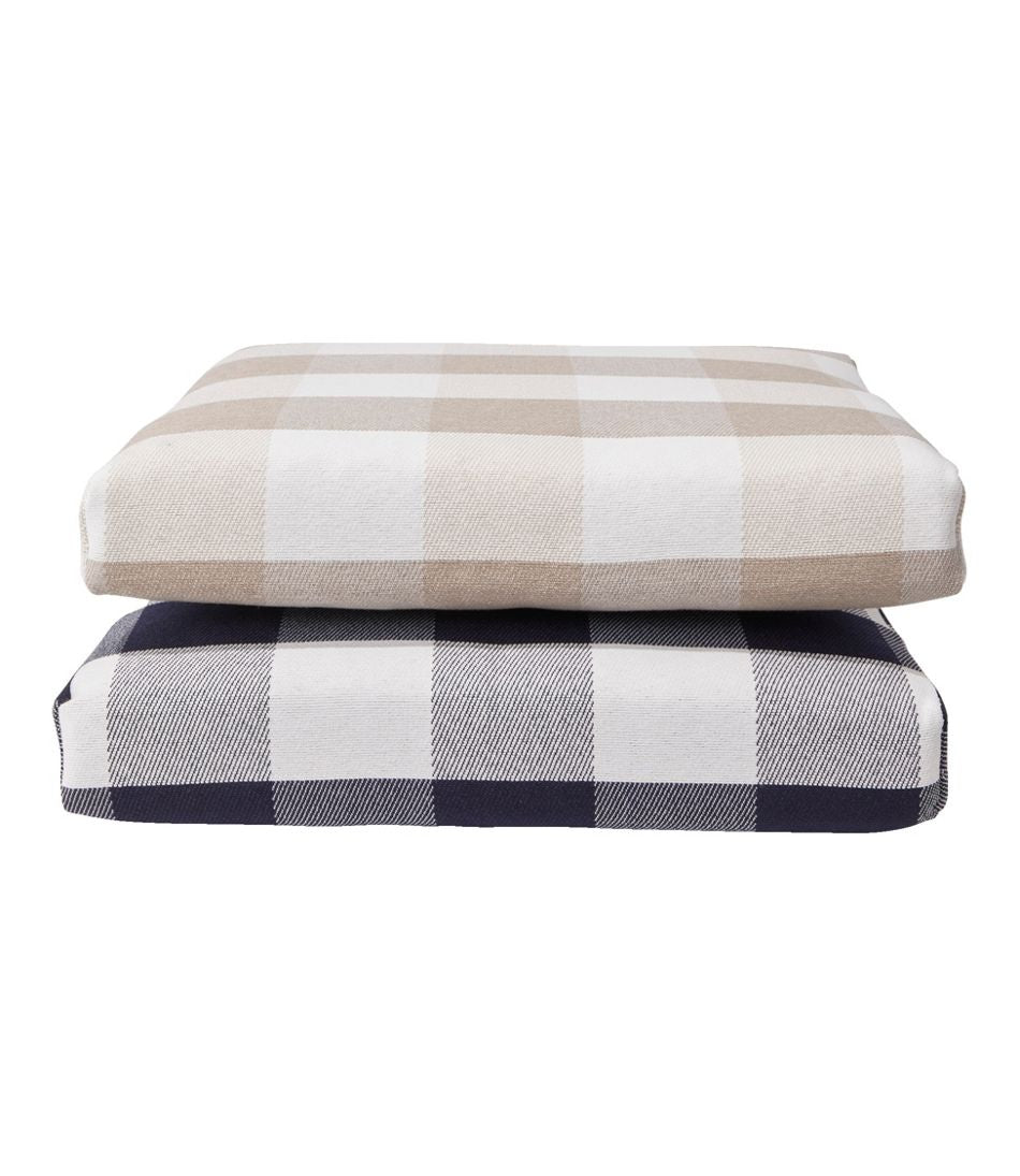 L.L.Bean Online | All-Weather Folding/Armless Chair Cushion, Buffalo Plaid