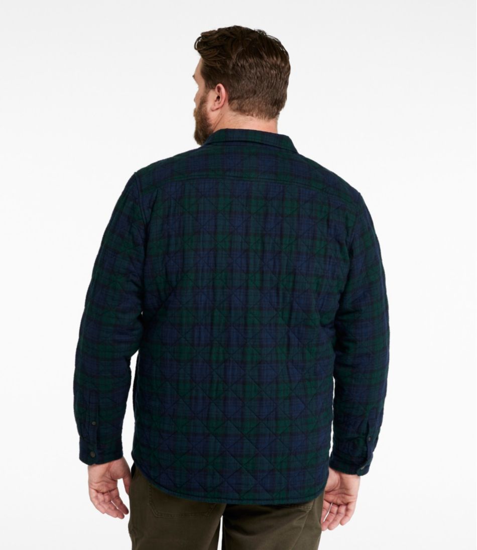 L.L.Bean Outlet | Men's Quilted Scotch Plaid Flannel Shirt Jac