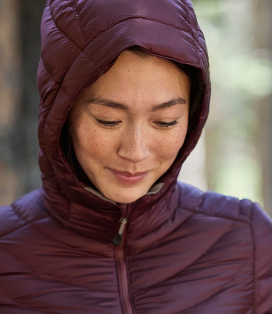 L.L.Bean Discount | Women's Ultralight 850 Down Hooded Coat, Three-Quarter Length