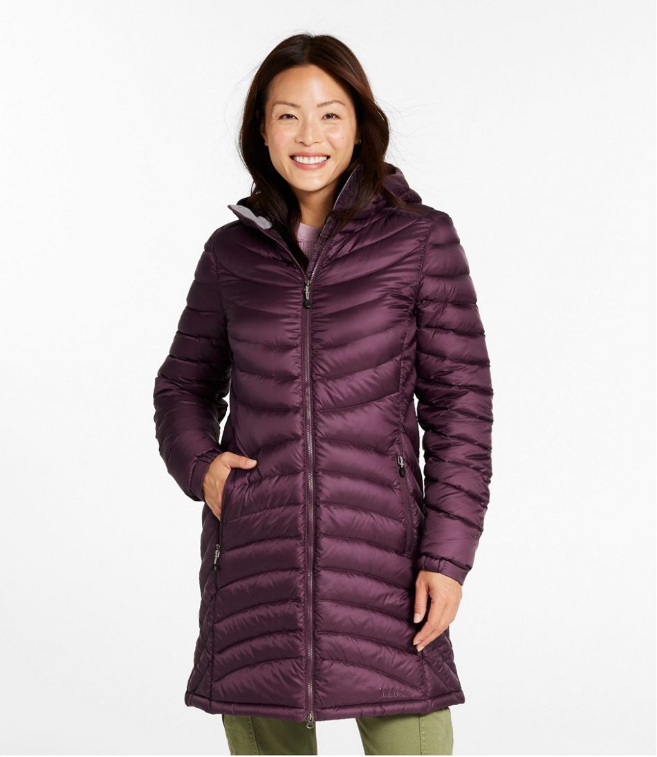 L.L.Bean Discount | Women's Ultralight 850 Down Hooded Coat, Three-Quarter Length