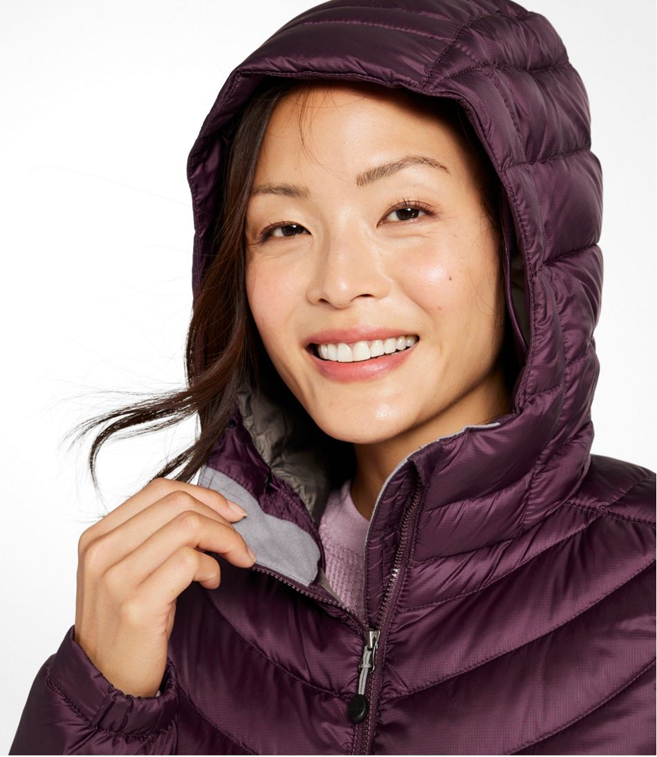 L.L.Bean Discount | Women's Ultralight 850 Down Hooded Coat, Three-Quarter Length